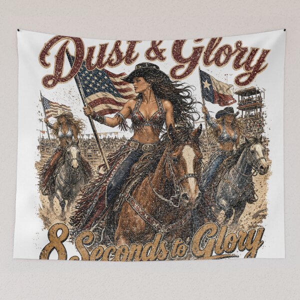 Item preview, Dust & Glory 8 Seconds to Glory Cowgirl Rodeo Design designed and sold by castillomiami.