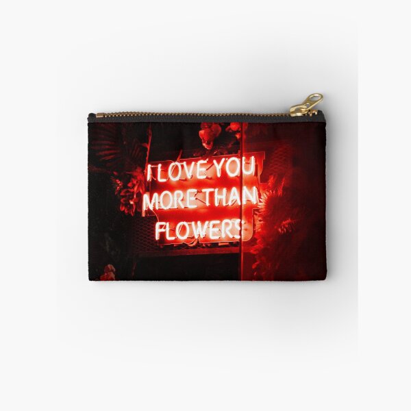 Item preview, I Love You More Than Flowers Glowing Neon Sign Romantic Graphic T-Shirt designed and sold by Sulco Design.