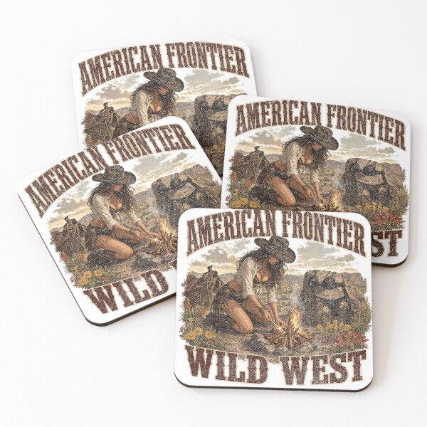 Item preview, American Frontier Wild West Cowgirl Campfire Design designed and sold by castillomiami.