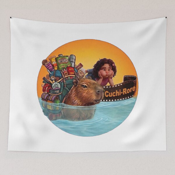 Item preview, Cuchi-Rore Capybara Swimming With Snacks designed and sold by CUCHIRORE.