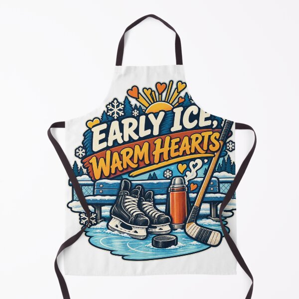 Item preview, Early Ice Warm Hearts Hockey Family Art designed and sold by CheerfulNest.