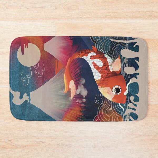 Item preview, Vintage Japanese Koi Fish Mount Fuji Sunset designed and sold by Karin Taylor.