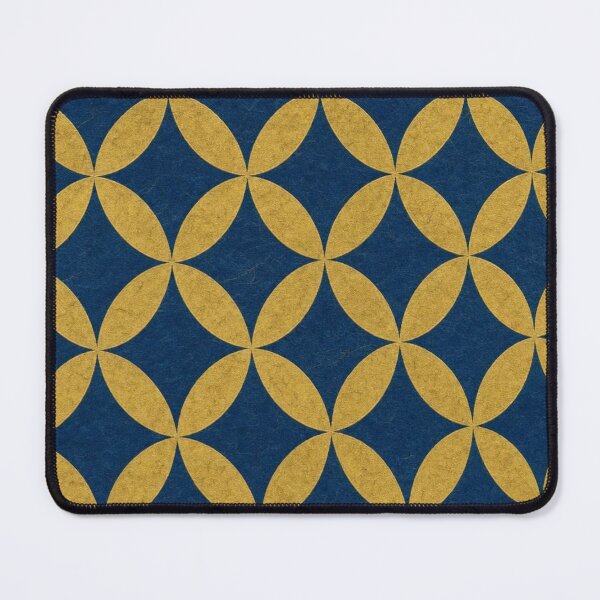 Item preview, Japanese Shippo Pattern Gold and Navy Blue designed and sold by vekotpu.
