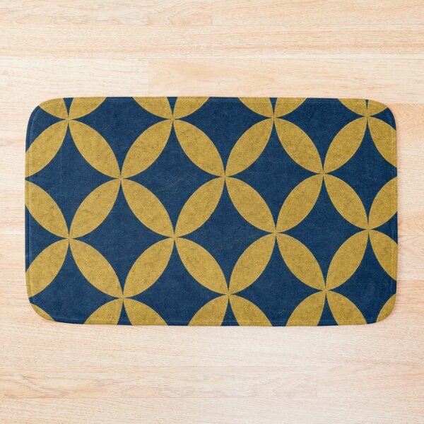 Item preview, Japanese Shippo Pattern Gold and Navy Blue designed and sold by vekotpu.