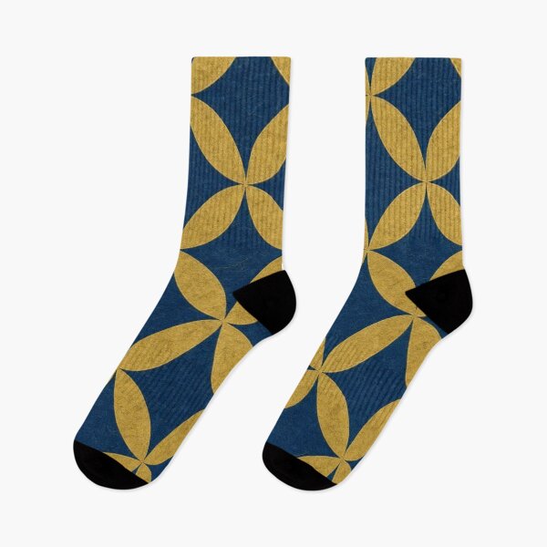 Item preview, Japanese Shippo Pattern Gold and Navy Blue designed and sold by vekotpu.