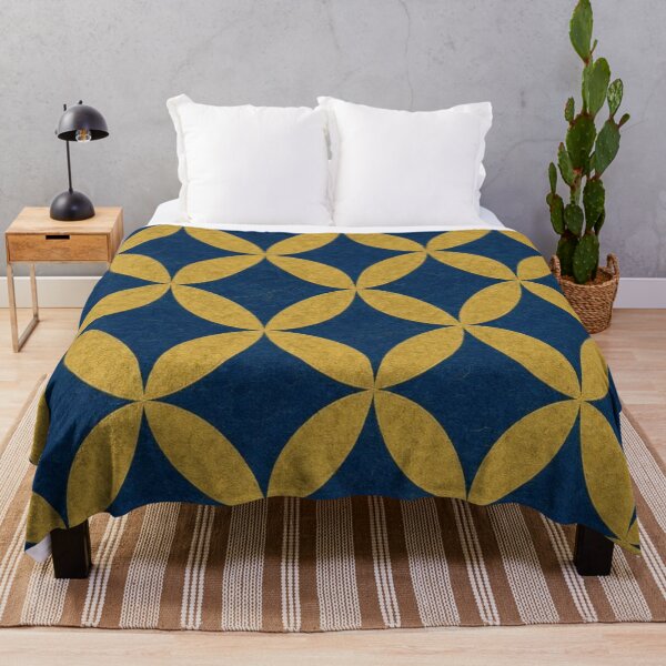 Item preview, Japanese Shippo Pattern Gold and Navy Blue designed and sold by vekotpu.