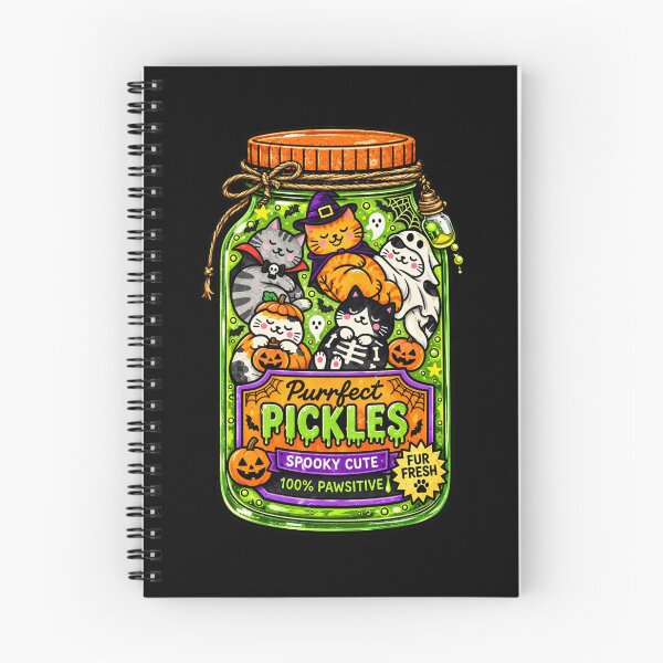 Item preview, Pickles Spooky Cute Halloween Cat designed and sold by JessArty ⭐⭐⭐⭐⭐.