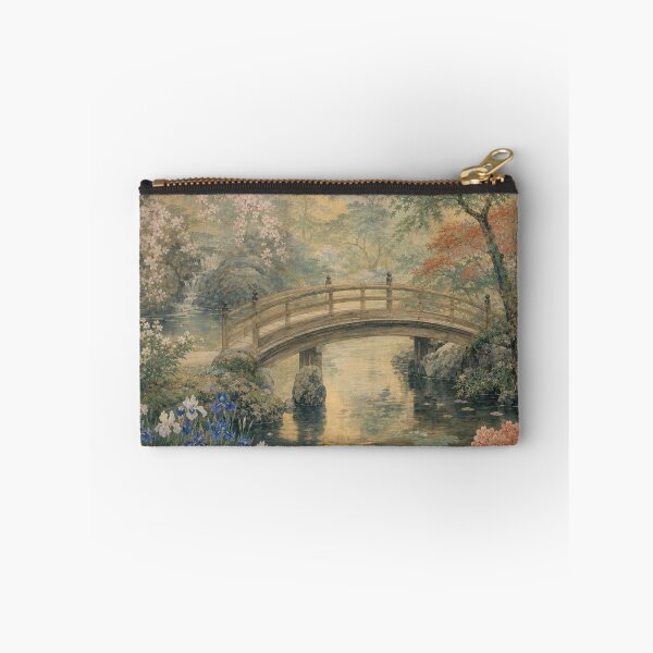 Item preview, Japanese Bridge Landscape painting designed and sold by Artnovalty.redbubble.com.