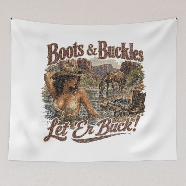 Item preview, Boots & Buckles Wild West Cowgirl Design designed and sold by castillomiami.