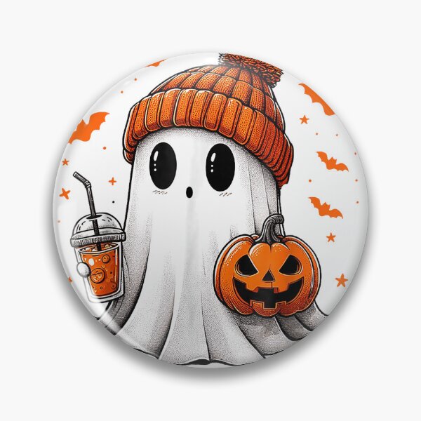Artikelvorschau, Niedliches Geister-Eiskaffee-T-Shirt für Halloween mit Kürbismotiv – Herren- und Damen-T-Shirt entworfen und verkauft von PrintWaveMagic.