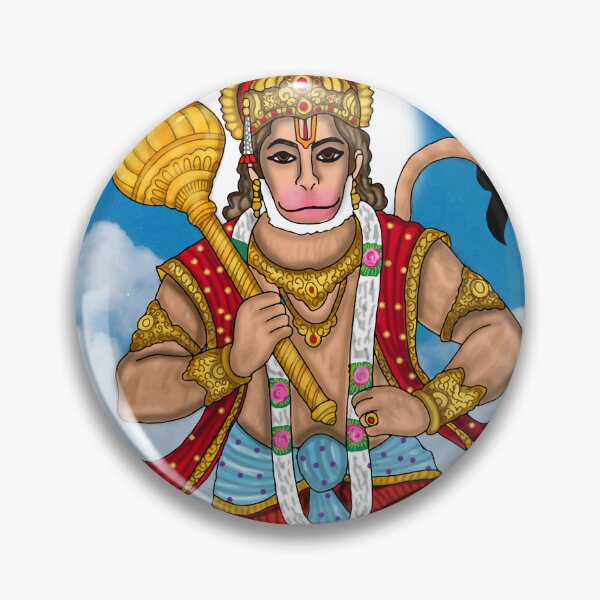 Item preview, Hanuman Digital Drawing | Lord Hanuman Hindu God Spiritual Artwork designed and sold by Harshit_Digital_Arts.