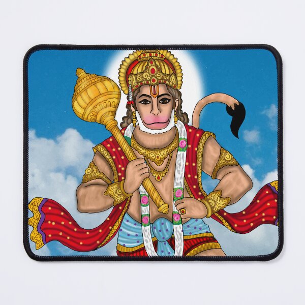 Item preview, Hanuman Digital Drawing | Lord Hanuman Hindu God Spiritual Artwork designed and sold by Harshit_Digital_Arts.