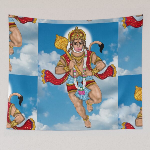 Item preview, Hanuman Digital Drawing | Lord Hanuman Hindu God Spiritual Artwork designed and sold by Harshit_Digital_Arts.