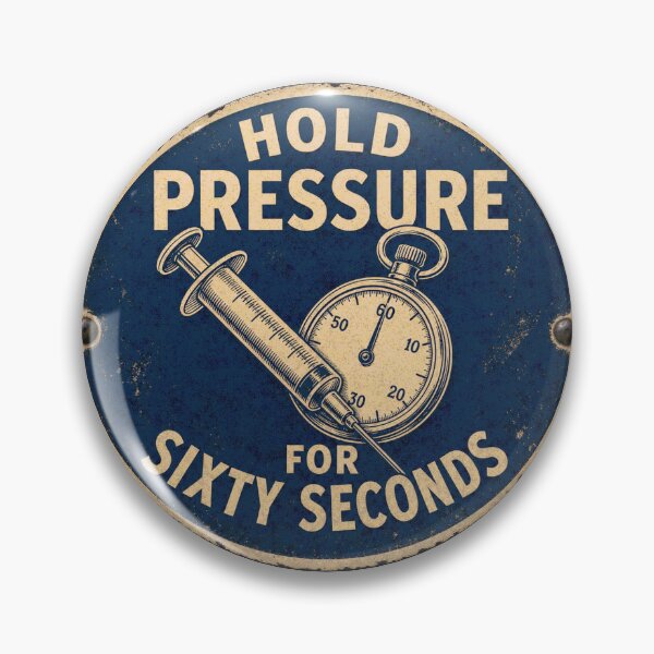 Item preview, Hold Pressure For Sixty Seconds Vet Tech Sign designed and sold by BoosterShop.