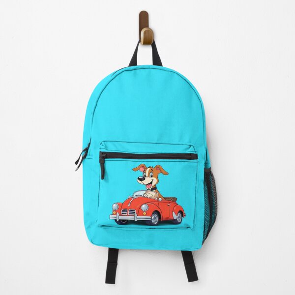 Item preview, Dog Driving Red Car - Funny Road Trip Puppy Cartoon designed and sold by Pickmash.