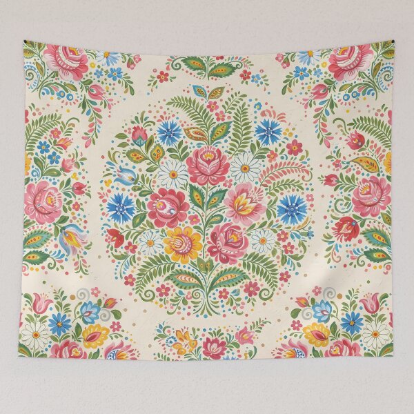 Item preview, Flowers Polish Folk Art Slavik Wycinanki Eastern Bohemian designed and sold by ART ATTACK ZONE.