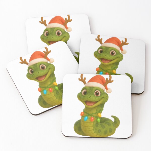 Item preview, Green Anaconda Christmas Reindeer designed and sold by Sillytoe.