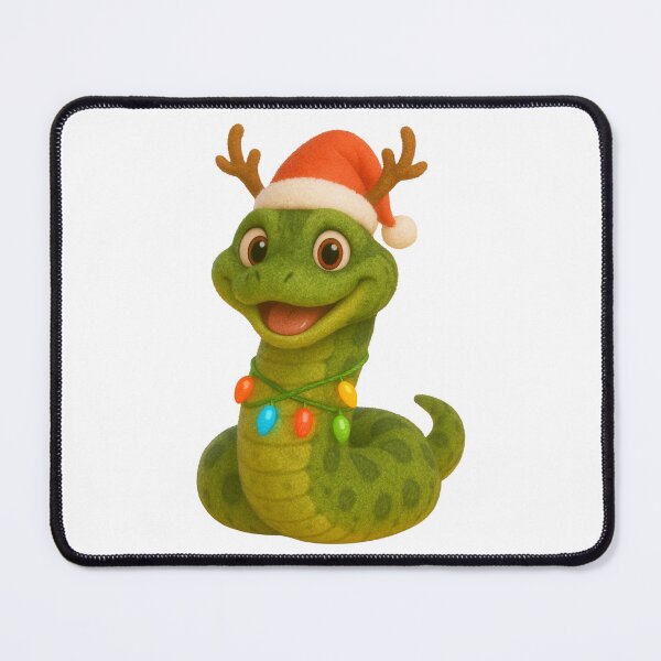 Item preview, Green Anaconda Christmas Reindeer designed and sold by Sillytoe.