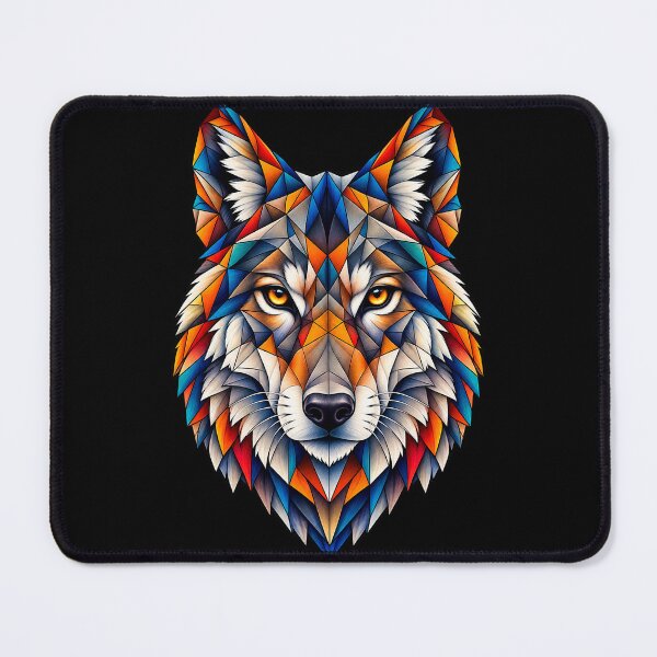 Item preview, Colorful Geometric Wolf Head – Polygonal Art for Forest and Mountain Lovers designed and sold by Geometric Art..