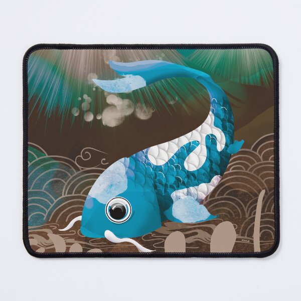 Item preview, Vintage Japanese Koi Fish Mount Fuji Winter designed and sold by Karin Taylor.