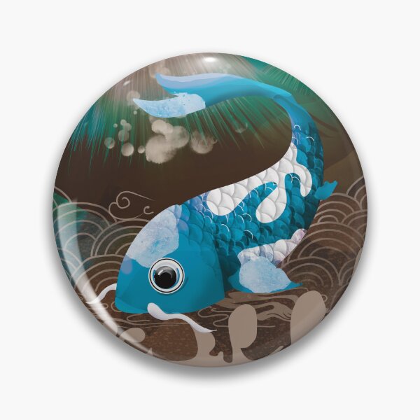 Item preview, Vintage Japanese Koi Fish Mount Fuji Winter designed and sold by Karin Taylor.