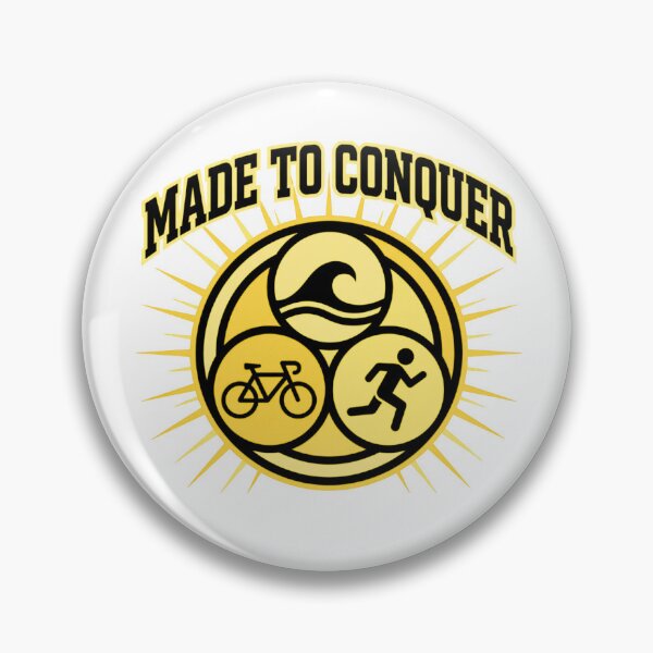 Item preview, Made to Conquer – Triathlon Swimming Cycling Running Motivational Sports Design designed and sold by Triathlongram.