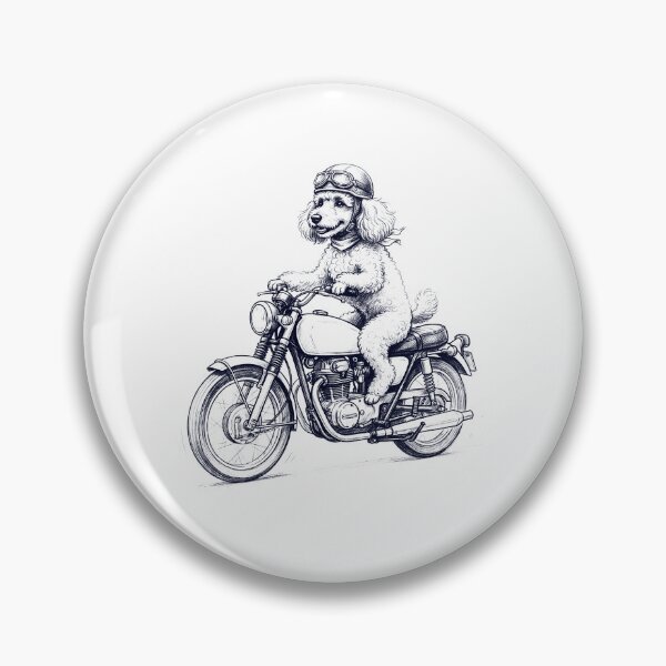 Item preview, Funny Poodle Motorcycle Motorbike Dog Lover designed and sold by dian-rody-crest.