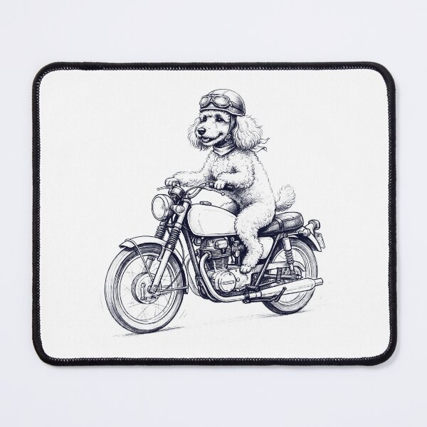 Item preview, Funny Poodle Motorcycle Motorbike Dog Lover designed and sold by dian-rody-crest.