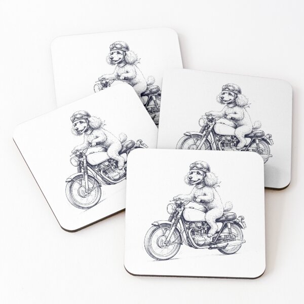 Item preview, Funny Poodle Motorcycle Motorbike Dog Lover designed and sold by dian-rody-crest.