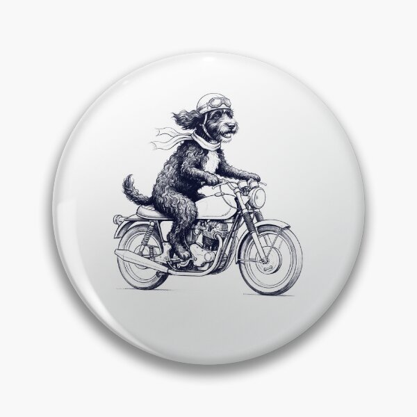 Item preview, Funny Portuguese Water Dog Motorcycle Motorbike Dog Lover designed and sold by dian-rody-crest.