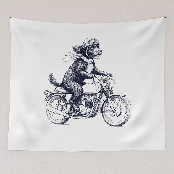 Item preview, Funny Portuguese Water Dog Motorcycle Motorbike Dog Lover designed and sold by dian-rody-crest.