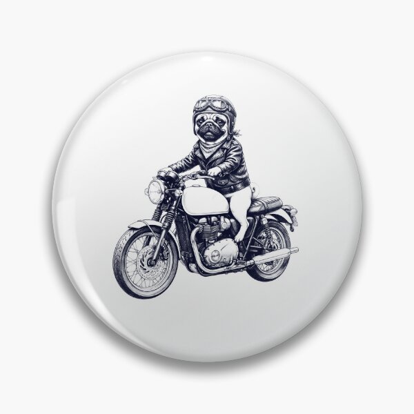 Item preview, Funny Pug Motorcycle Motorbike Dog Lover designed and sold by dian-rody-crest.