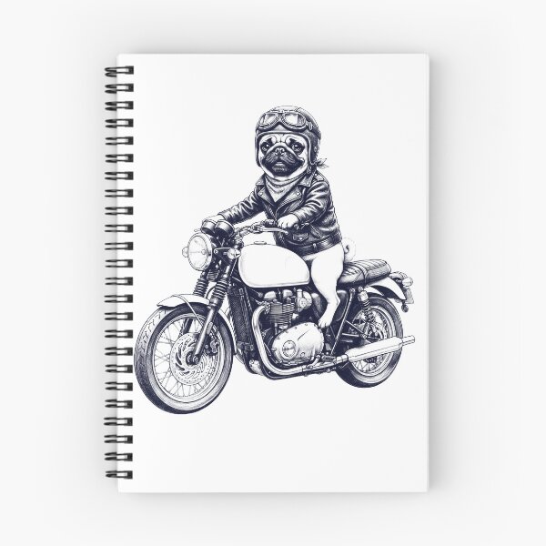Item preview, Funny Pug Motorcycle Motorbike Dog Lover designed and sold by dian-rody-crest.