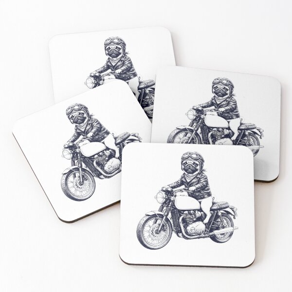 Artikelvorschau, Lustiger Mops, Motorrad, Hundeliebhaber entworfen und verkauft von dian-rody-crest.