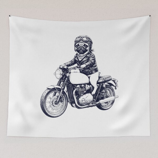 Item preview, Funny Pug Motorcycle Motorbike Dog Lover designed and sold by dian-rody-crest.