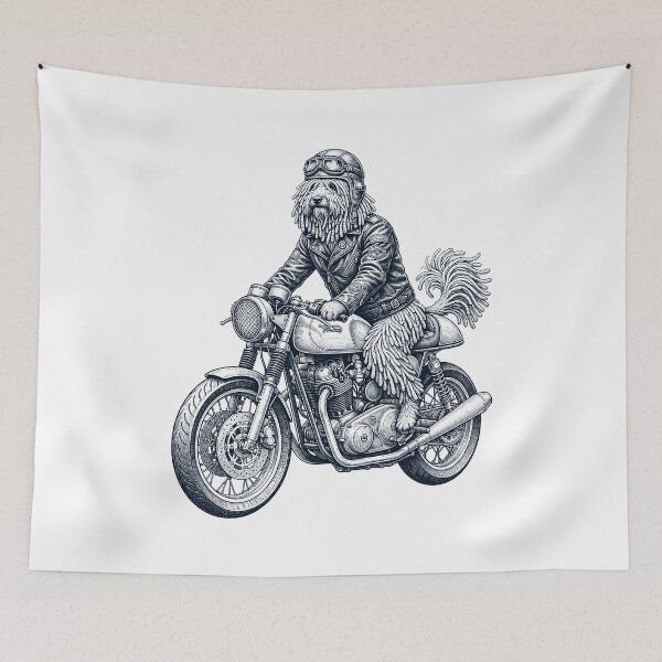 Item preview, Funny Puli Motorcycle Motorbike Dog Lover designed and sold by dian-rody-crest.