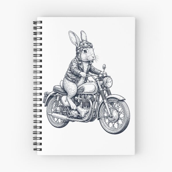 Item preview, Funny Rabbit Motorcycle Motorbike Animal Lover designed and sold by dian-rody-crest.