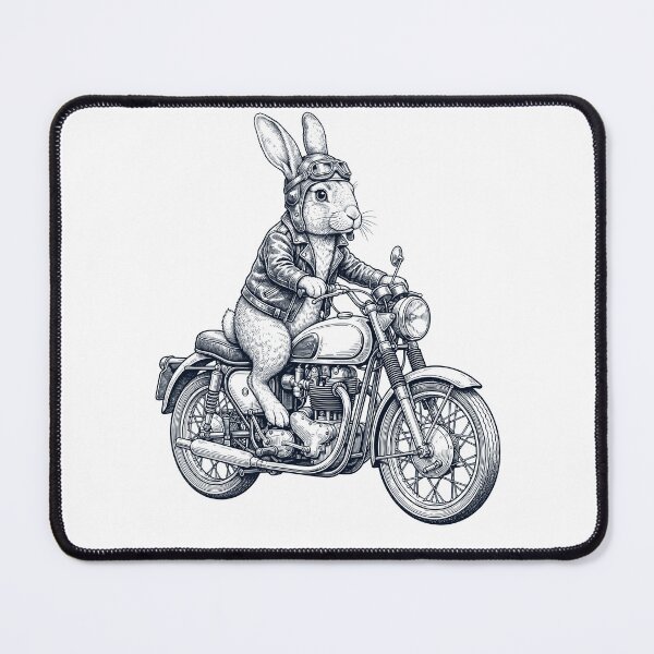 Item preview, Funny Rabbit Motorcycle Motorbike Animal Lover designed and sold by dian-rody-crest.