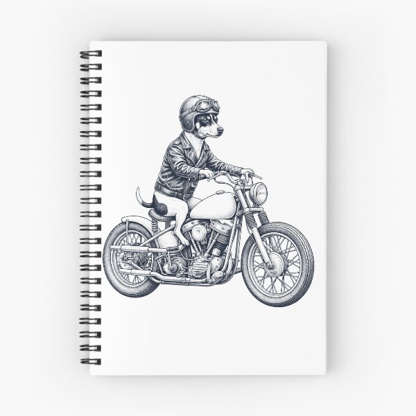 Item preview, Funny Rat Terrier Motorcycle Motorbike Dog Lover designed and sold by dian-rody-crest.
