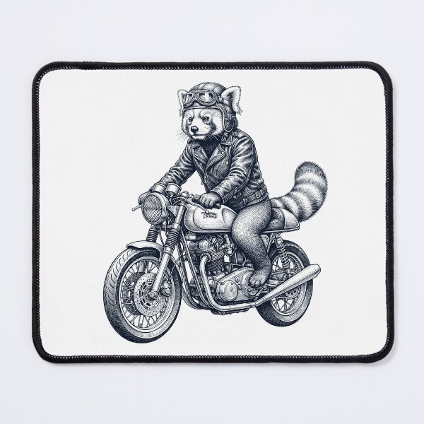 Item preview, Funny Red Panda Motorcycle Motorbike Animal Lover designed and sold by dian-rody-crest.