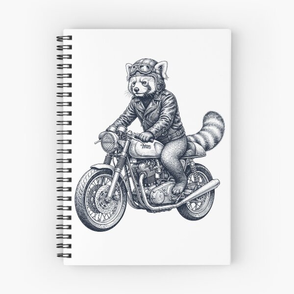 Item preview, Funny Red Panda Motorcycle Motorbike Animal Lover designed and sold by dian-rody-crest.