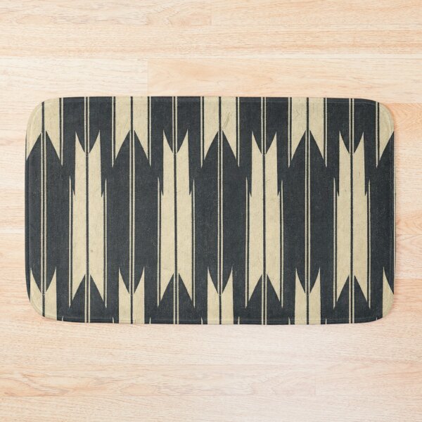 Item preview, Japanese Yagasuri Arrow Pattern Black and Cream designed and sold by vekotpu.