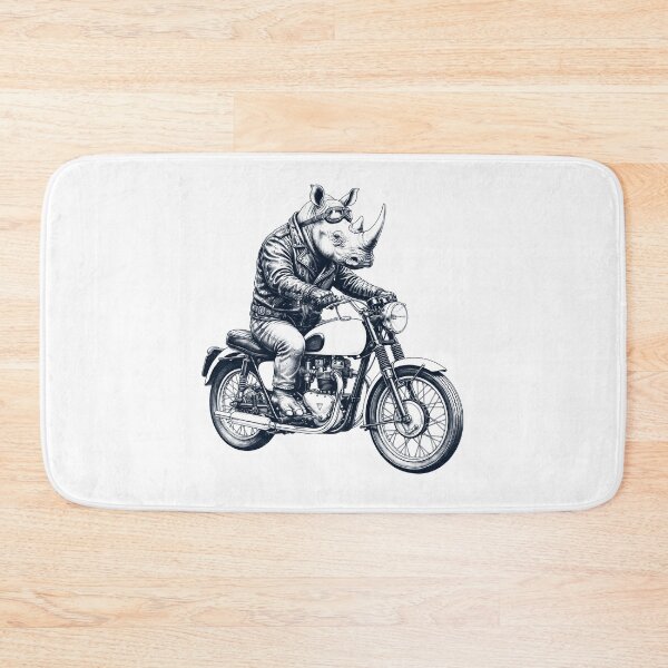 Item preview, Funny Rhino Motorcycle Motorbike Animal Lover designed and sold by dian-rody-crest.