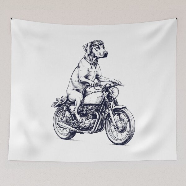 Item preview, Funny Rhodesian Ridgeback Motorcycle Motorbike Dog Lover designed and sold by dian-rody-crest.
