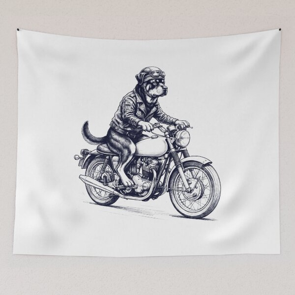 Item preview, Funny Rottweiler Motorcycle Motorbike Dog Lover designed and sold by dian-rody-crest.