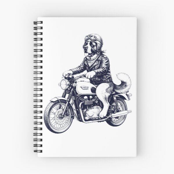Item preview, Funny Saint Bernard Motorcycle Motorbike Dog Lover designed and sold by dian-rody-crest.