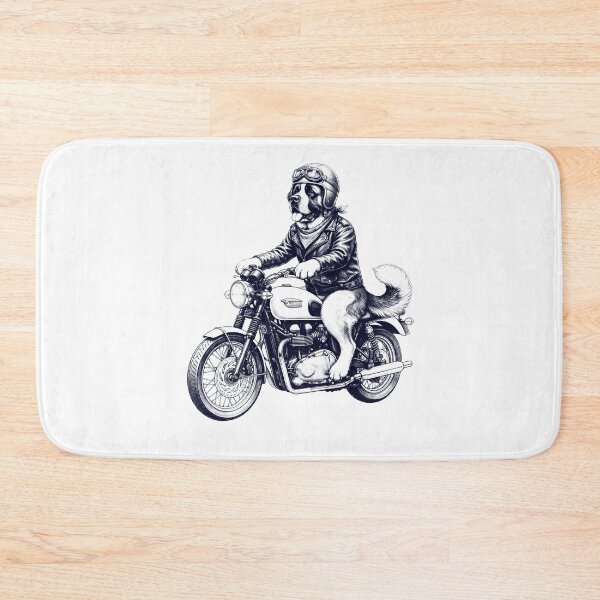 Item preview, Funny Saint Bernard Motorcycle Motorbike Dog Lover designed and sold by dian-rody-crest.