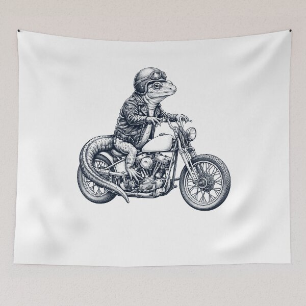Item preview, Funny Salamander Motorcycle Motorbike Animal Lover designed and sold by dian-rody-crest.
