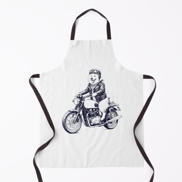 Item preview, Funny Samoyed Motorcycle Motorbike Dog Lover designed and sold by dian-rody-crest.