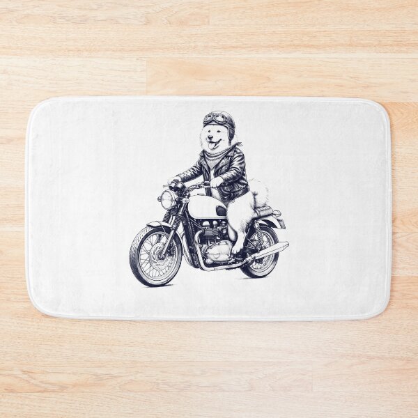 Item preview, Funny Samoyed Motorcycle Motorbike Dog Lover designed and sold by dian-rody-crest.